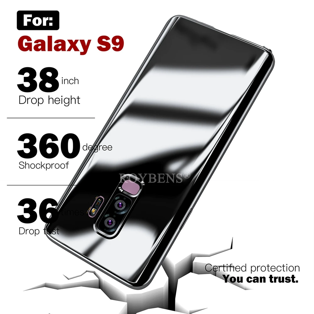 Для samsung Galaxy S9 чехол Роскошные Roybens ультра тонкий шикарная блестящая 360 полная