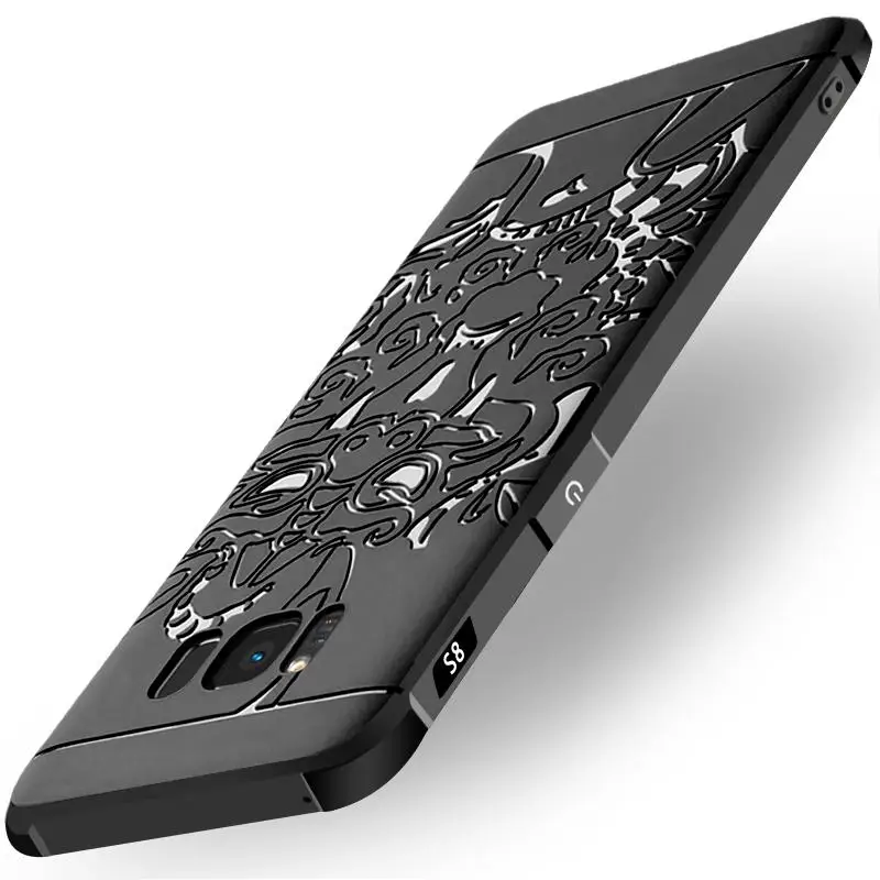 Дергаться модные Стиль Броня телефона чехол для Samsung Galaxy S6 S7 S8 S8Plus 3D Дракон