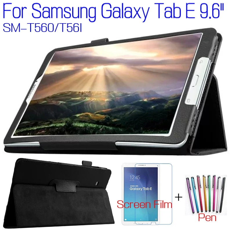 Высококачественный чехол-подставка из искусственной кожи для Samsung Galaxy Tab E 9 6 T560 T561