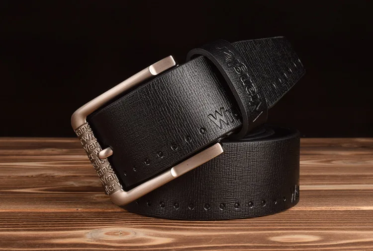 110cm to 130cm 2015 Stylish Genuine cowskin Leather Belt for Men with Alloy Pin Buckle belt choice free shipping #AS12 | Аксессуары для