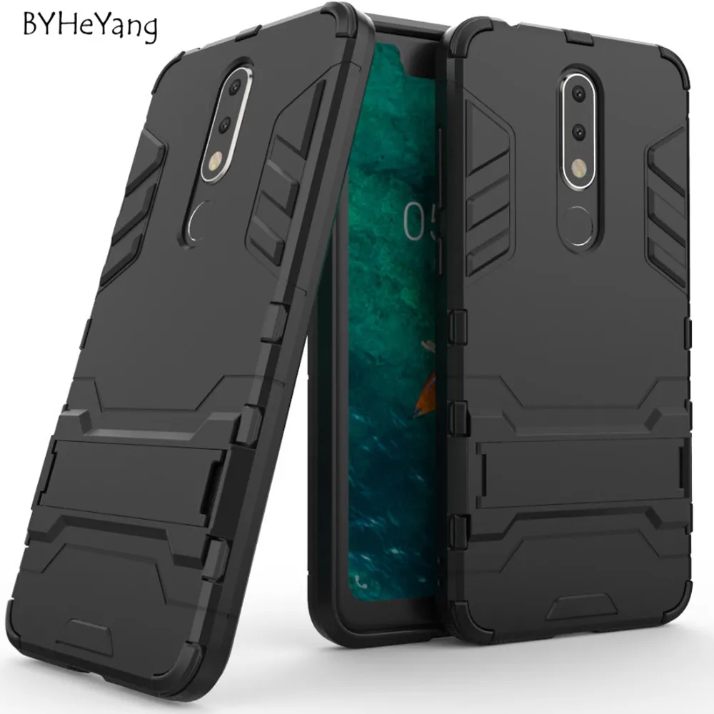 For Nokia X5 Case for 5.1 Plus Cover Shockproof Robot Silicone Rubber Hard Phone X 5 TA-1109 Fundas |