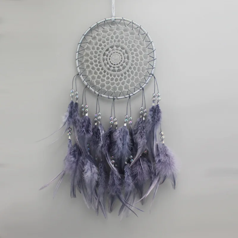 

New5colors Beautiful Dream Catcher handmade Rattan Dreamcatcher with feathers for home wall decorations Ornament