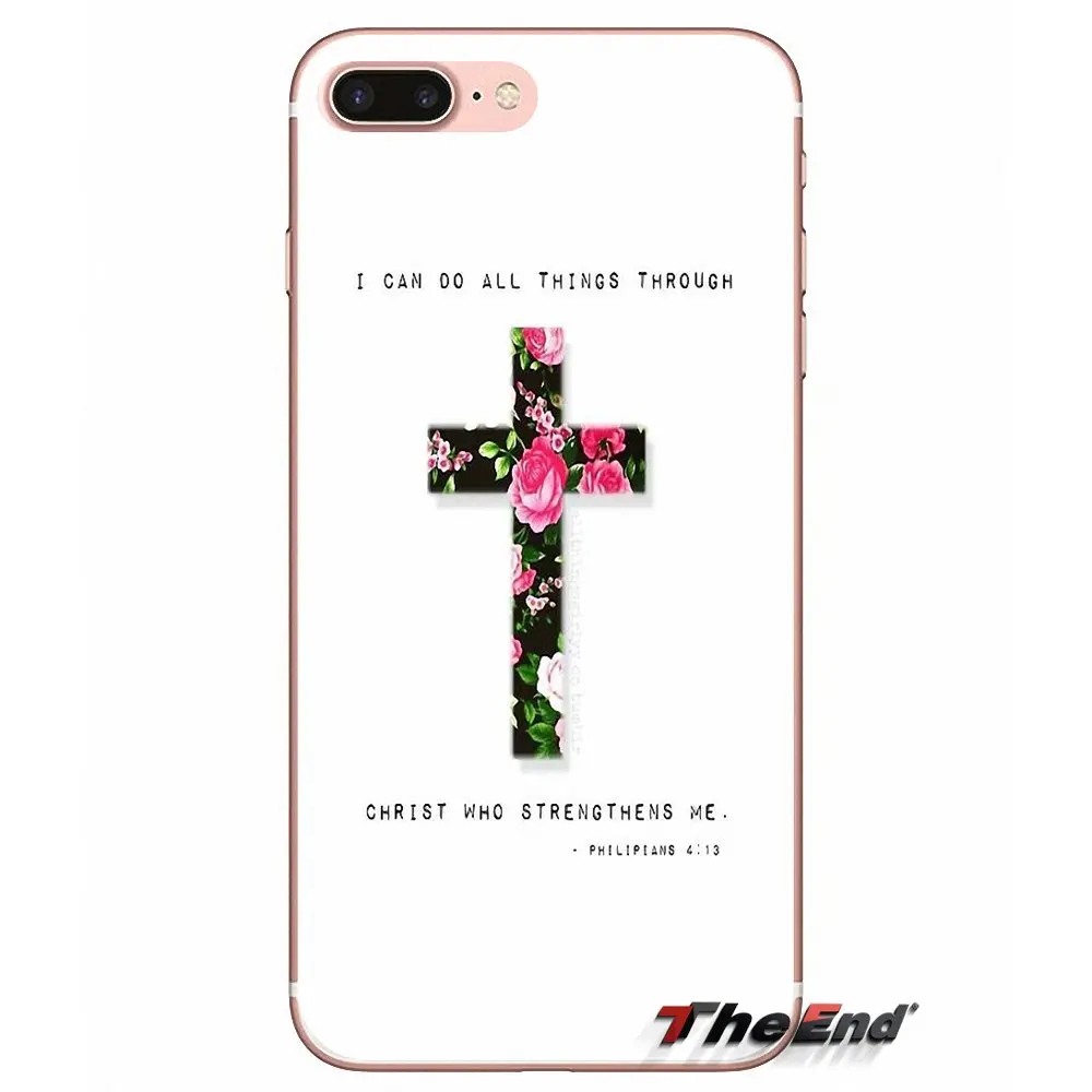 Библейский стих я могу сделать все вещи чехол для телефона iPhone X 4 4S 5 5S 5C SE 6 6S 7 8 Plus