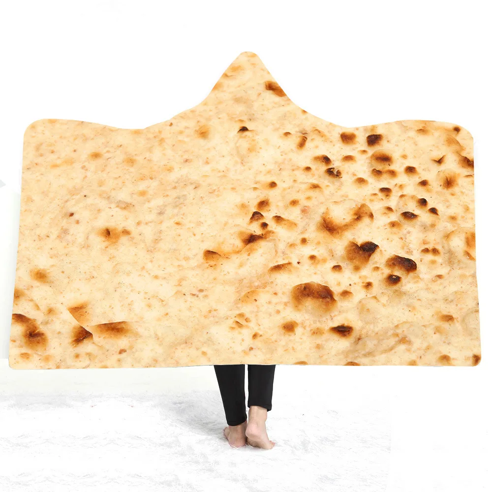 Одеяло с капюшоном Burrito, фланелевое одеяло с 3D рисунком кукурузы, тортилья, одеяло на кровать, диван, Флисовое одеяло, забавные плюшевые покрывала, домашний текстиль, Прямая поставка