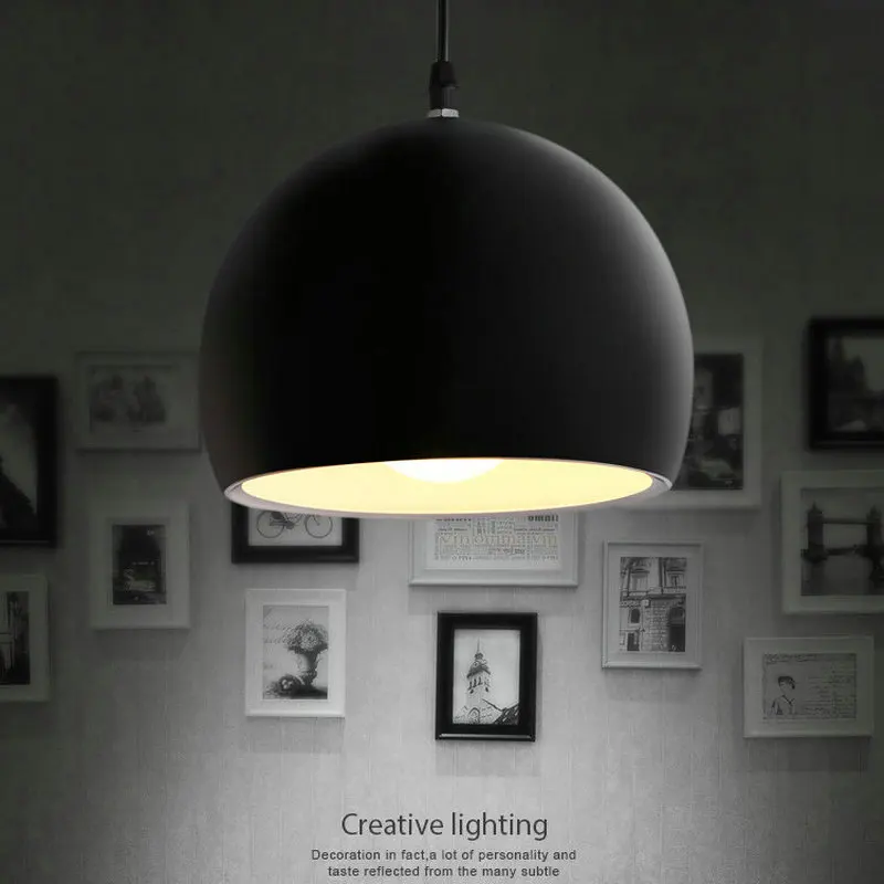 Современные светодиодные подвесные светильники с черными шариками люстра E27 для