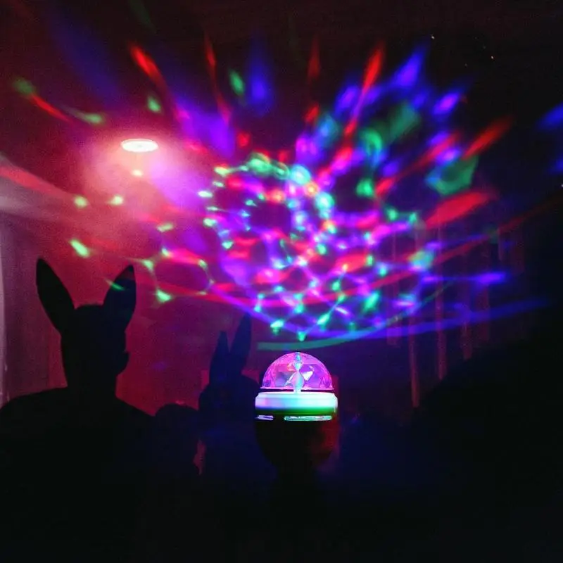 Full Color 3W 6W RGB Led Lamps E27 Rotating Crystal Magic Ball Stage Party DJ Disco Light AC 85-265V 110V 220V Auto