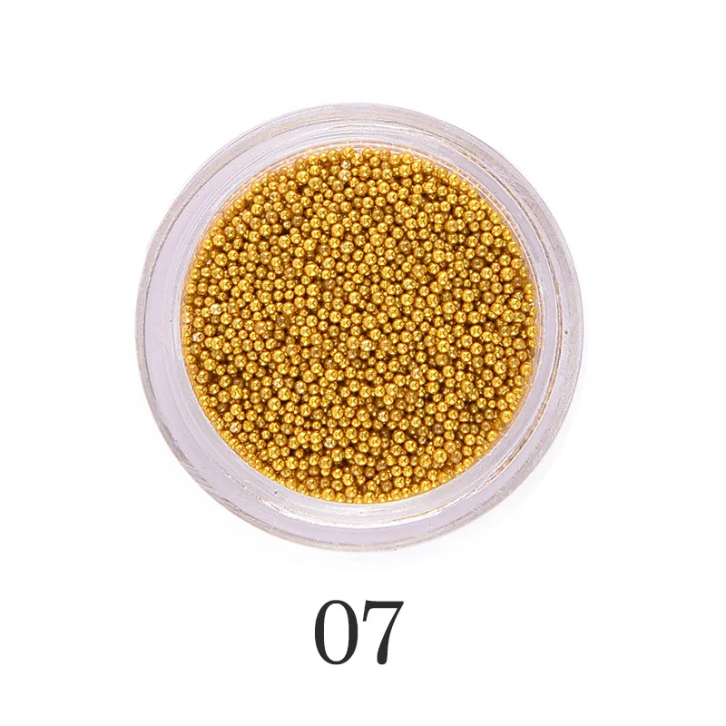 07 Rosalind 1 коробка мини бобы 12 цветов Блестки для ногтей все для маникюра украшения инструмент дизайн ногтей новые блестки бисер гель для ногтей - Цвет: 07