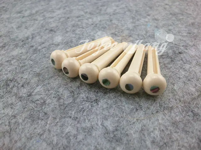 2 Sets of Alice Acoustic Guitar Bridge Pins Ivory/Black With Celluloid Shell Dot Free Shipping Wholesales | Спорт и развлечения