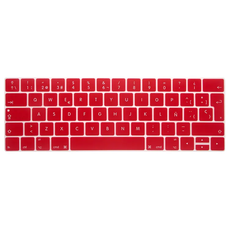 Red Европейская Испанская версия чехол для клавиатуры для нового MacBook Pro 1" A1706 и Pro 15" A1707 с сенсорной панелью( релиз) протектор - Цвет: Red