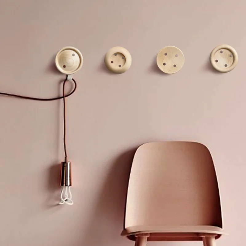 Крючок для одежды collalily в скандинавском стиле круглая деревянная настенная