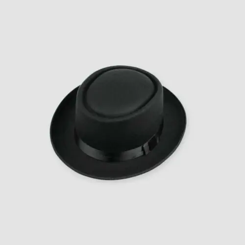 Мужская шляпа-трилби Fedora однотонная фетровая шляпа из твердого войлока с принтом