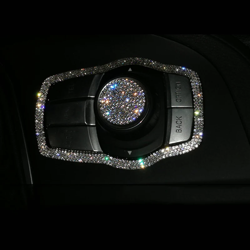 Роскошная рамка с несколькими медиа ручками для BMW алмазная стеллажная наклейка