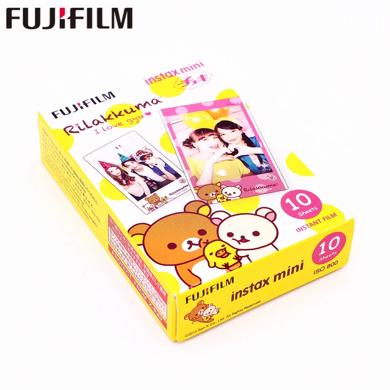Fujifilm 20 листов Instax Mini Airmail + RILAKKUMA мгновенная пленка фотобумага для камеры 8 7 s 25 50 90 9