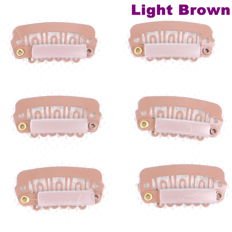 (Черный коричневый M. Коричневый L. светлый серебряный) 100 шт. 2 3 см 6 зубьев