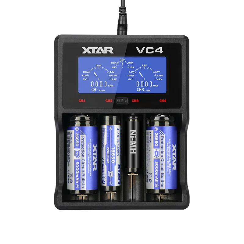Зарядное устройство XTAR VC4 20700 18650 21700 14650 17335 17670 18490 10440 14500 16340 17500 18350 18500 18700 22650 25500