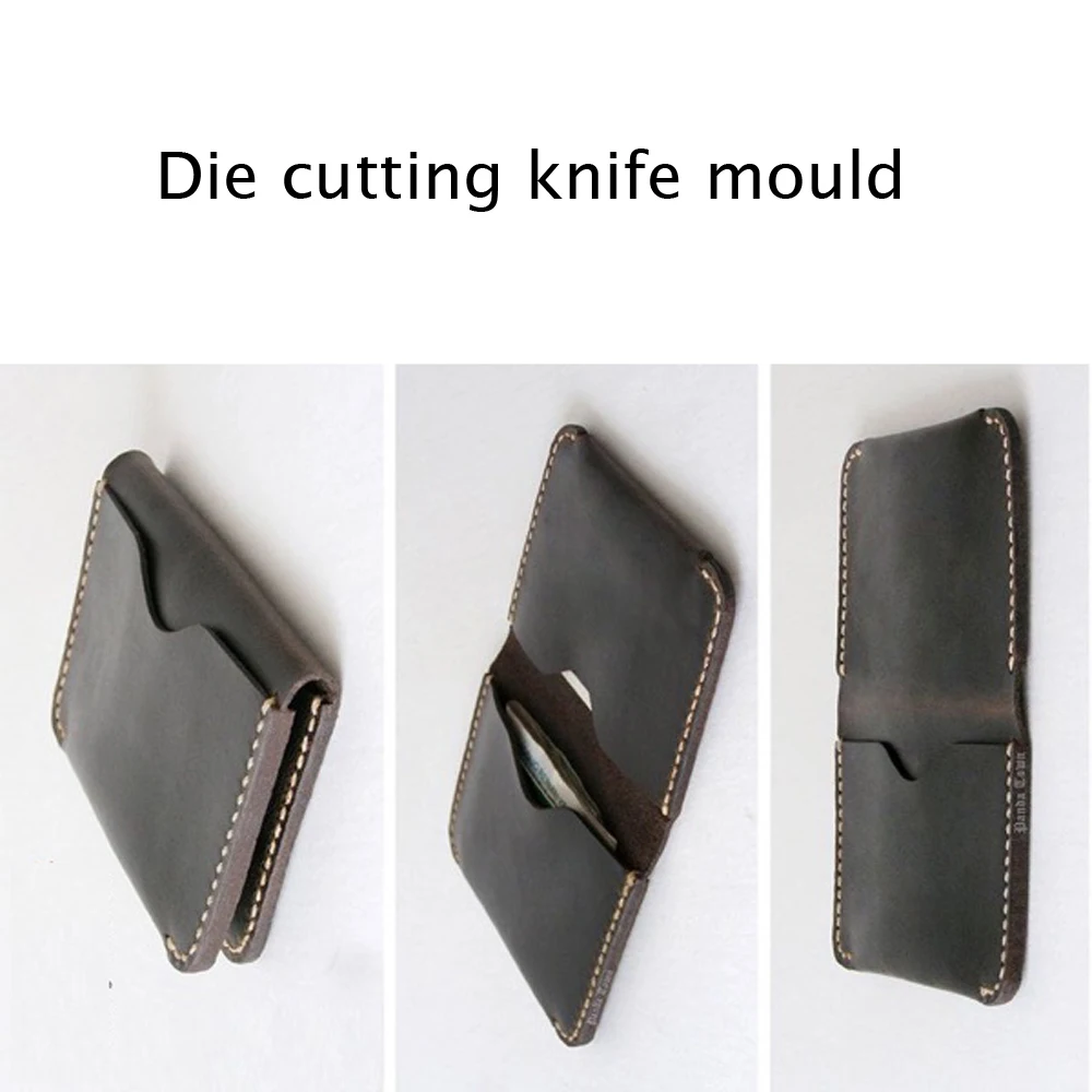 

DIY leather craft card holder multi pocket small wallet die cutting knife mould hand punch tool template set