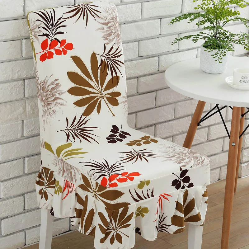 Monily Flower съемный эластичный спандекс Чехол для стула юбка протектор чехол сиденья