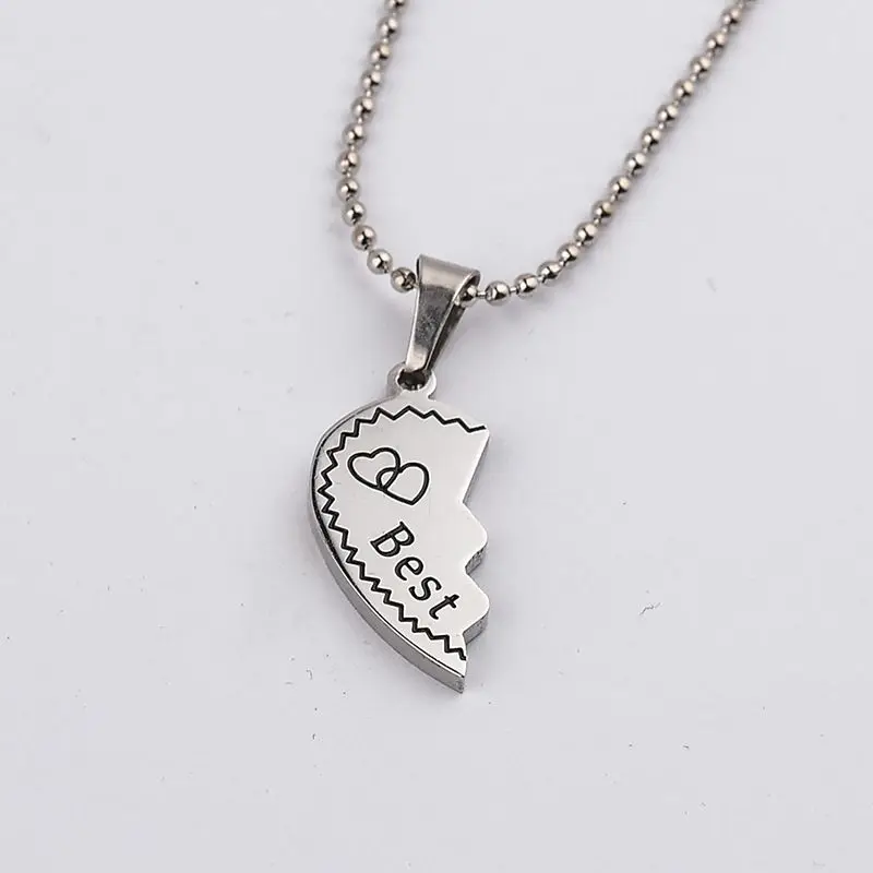 New Arrival Broken Love Heart Style Pendant Necklace Men Women Best Friends Double Letters Gift | Украшения и аксессуары
