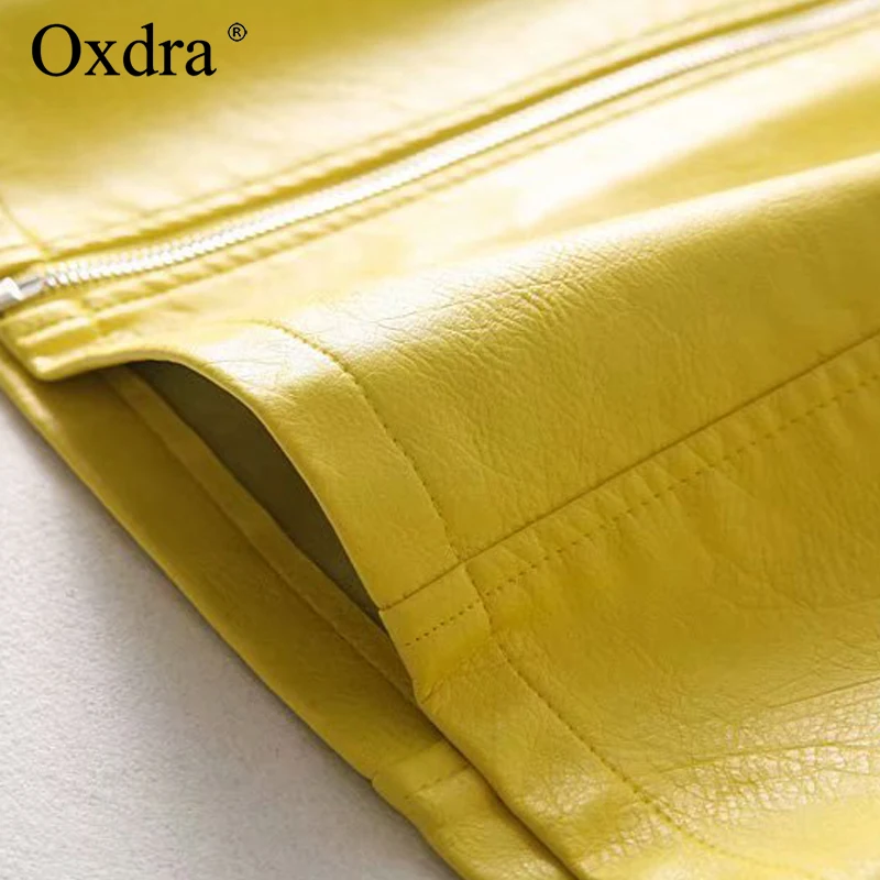 Oxdra Новые Горячие 4 сезона Горячая Мода для женщин яркий цвет из искусственной