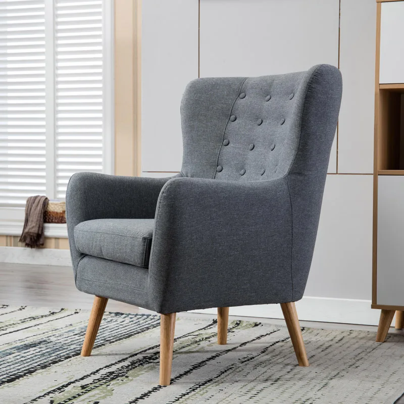 Луи Мода Гостиная стулья один ткань диван скандинавские современные маленькие квартиры спальня простой ленивый балкон