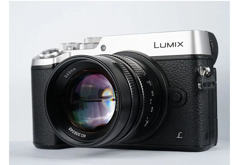 7 ремесленников 55 мм F1.4 портрет ручной фокусировки объектив камеры APS-C для Canon EOS-M Fuji sony Olympus M4/3 крепление беззеркальная камера объектив