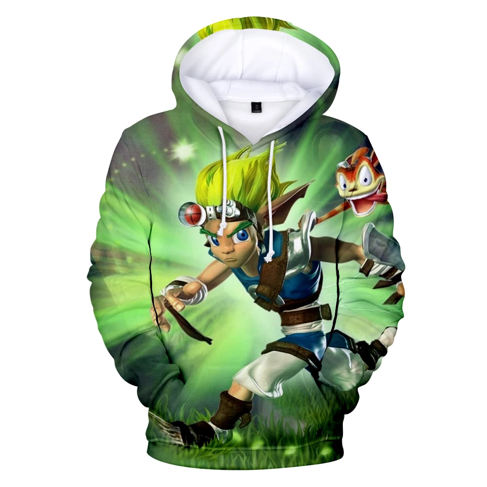 Hot Game jak 3 3D Hoodies Boy/Girl Casual Autumn Harajuku Print long sleeve Sweatshirts Hip Hop Tops plus size | Мужская одежда