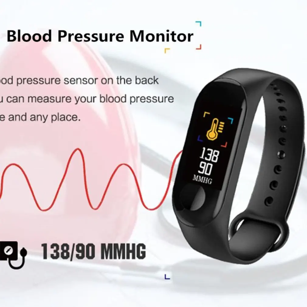 M3S Fitness Bracelet Smart Watches Color-screen Daily Waterproof Blood Pressure Oxygen Monitor Sports Heart Rate Smartband | Электроника