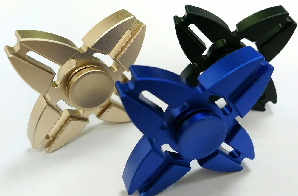 Палец руки игрушки для аутизм СДВГ Краб Tri-Spinner алюминиевого сплава с