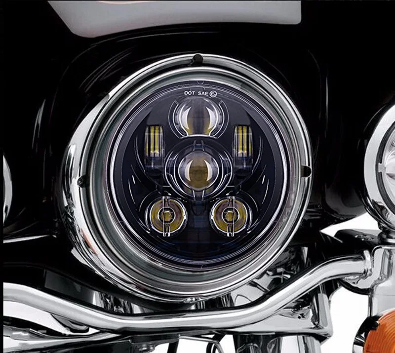 Хром 7 &quotкруглый для Harley светодиодная двигателя фар мотоциклов Харли стрит Glide FLHX