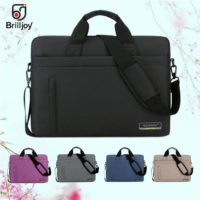 Brilljoy New Unisex 13.3 15.6 17 Inch Laptop Briefcase Bag Handbag Mens Nylon Briefcase Men's Office Bags Business Computer Bags