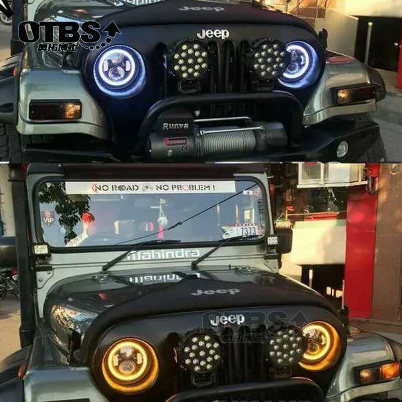OTBS 2 шт. 7 дюймов круглый светодиодный фонарь для Jeep Wrangler JK TJ Hummer H1 H2 12 В 24 Suzuki Samurai Lada