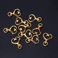 10pcs metal swivel lobster clasp snap hook heart shape keychain jewelry findings