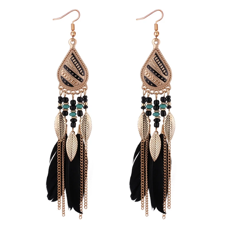 Женские богемные висячие серьги boho mujer moda bijoux винтажные длинные этнические