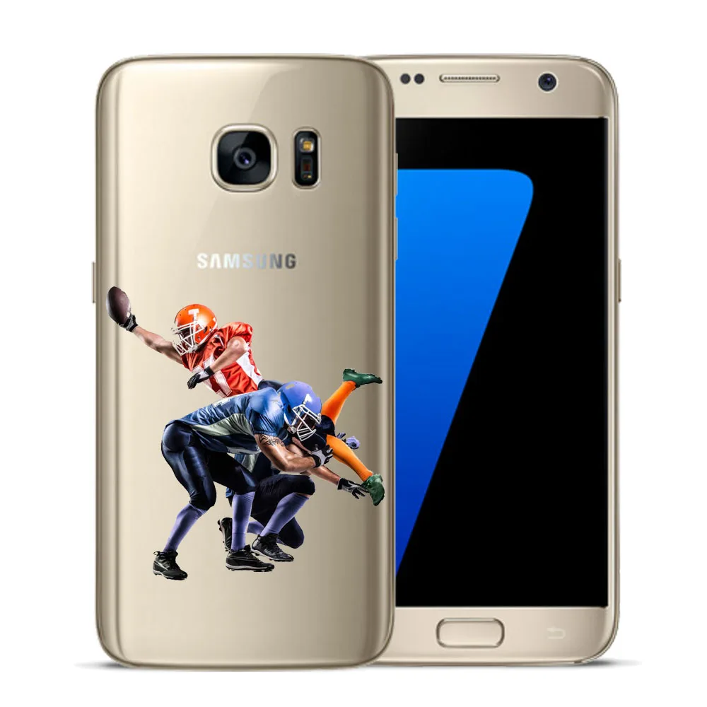 Американский футбол Регби Звезда Мягкий ТПУ силиконовый чехол для Samsung Galaxy S5 Mini S6