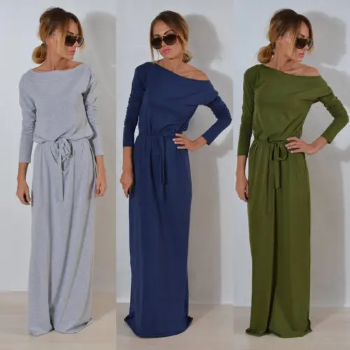 Женское платье в стиле бохо вечерние длинным рукавом и поясом|vestidos f|vestidos fashionlong