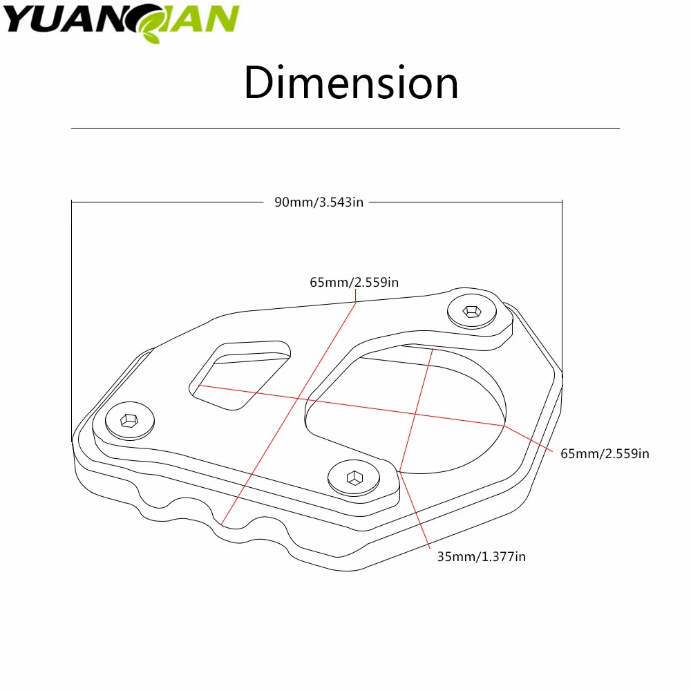 Боковая подставка с ЧПУ увеличивающая удлинитель для Adv 1050 1090 1190 1290 Adventure 2013 - 2018 2014