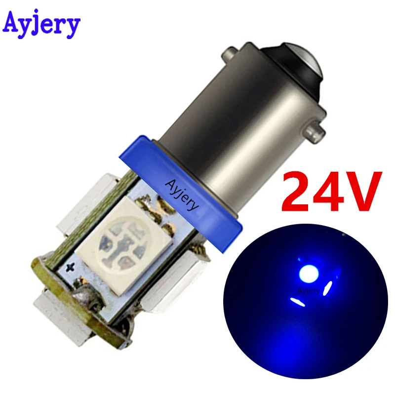 AYJERY 200 шт 12V 24V BA9S 5050 5 SMD СВЕТОДИОДНЫЙ T11 T4W H6W автомобиля для чтения клиновидные