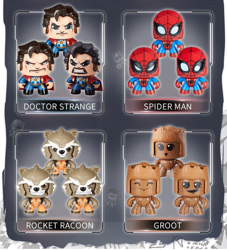 Hasbro Marvel Mighty Muggs сменная кукла Халк Капитан Америка танос Человек-паук фигурка детская игрушка подарок