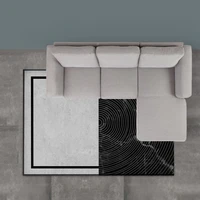 stylish black marble watercolor painting door mat bedroom living room bedside rug velvet printing carpet non slip floor mat