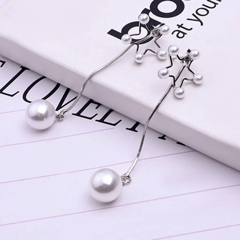 

YANZIXG 2019 style temperament Korean earrings long pendant personality earrings with tassel earrings female