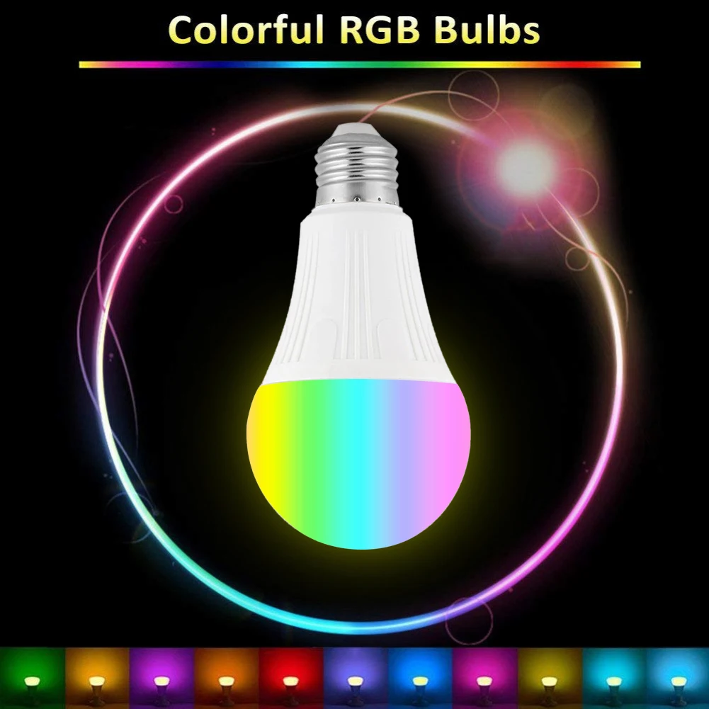 E27 B22 Светодиодная лампа Wi Fi Голос Contro RGB Энергосберегающие затемнения красочные