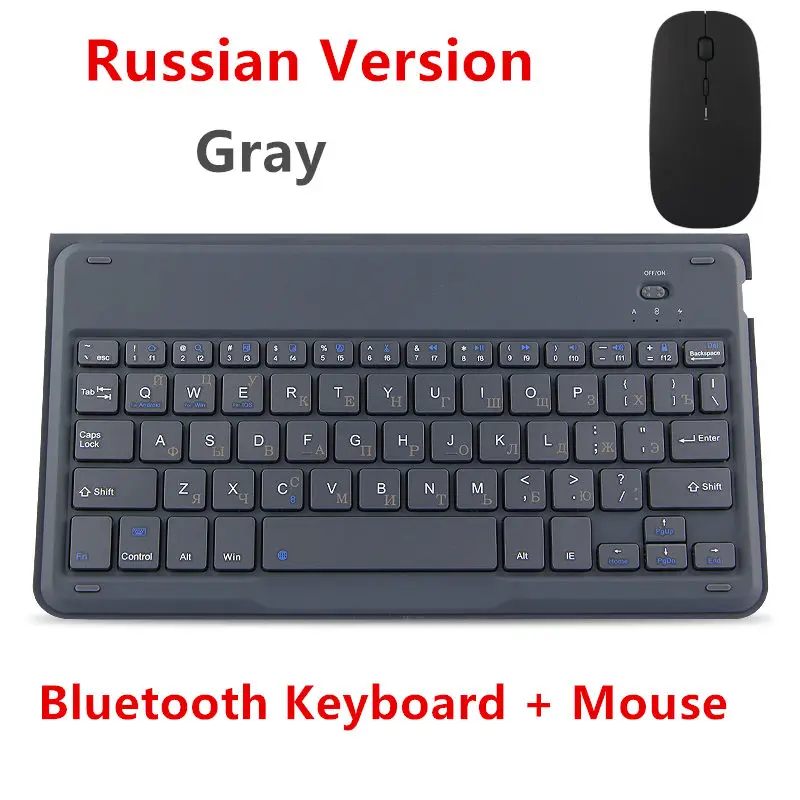 gray Russian Bluetooth клавиатура для samsung galaxy Note 10,1 P600 P601 P605 планшетный ПК Беспроводная клавиатура для Tab Pro 10,1 T520 T521 T525 чехол - Цвет: gray Russian