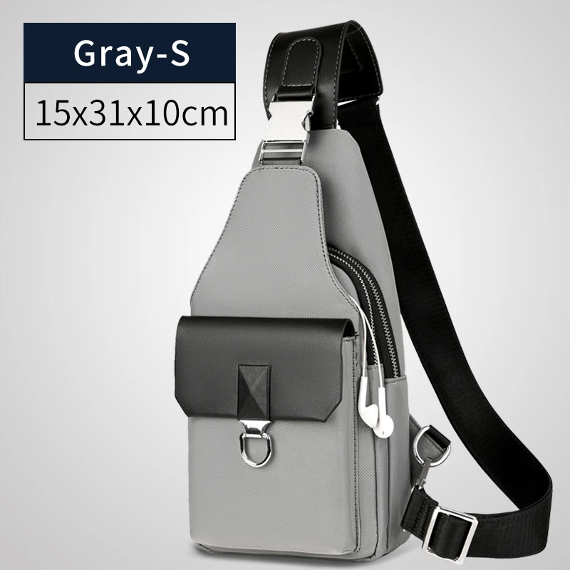gray-S Модная мужская сумка через плечо, антикражная сумка на молнии, сумка на ремне, 10,1 дюймов, планшет, IPAD, Портативная сумка на плечо, кошелек - Цвет: gray-S