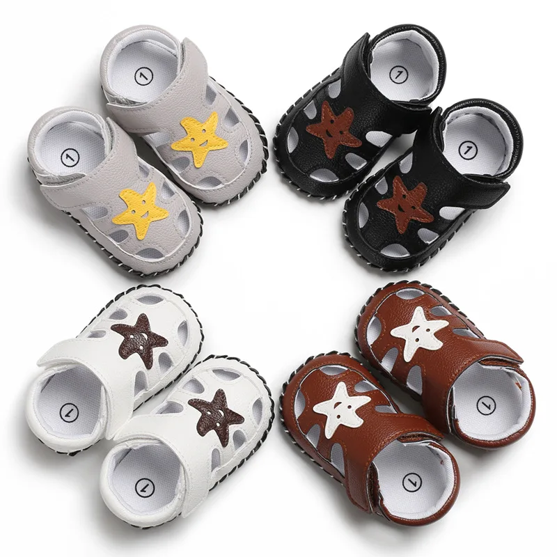 

New PU starfish Fashion Sneakers Newborn Baby Crib Shoes Boys Girls Infant Toddler Soft Sole First Walkers Baby Shoes starfish