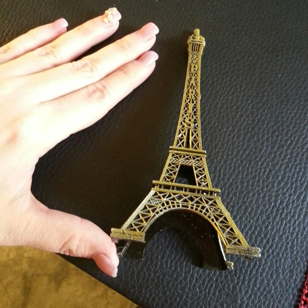 5-13 см Effiel Tower фигурки бронзовая Парижская башня Металлические ремесла Статуэтка домашний декор сувенирная модель детские игрушки#0901