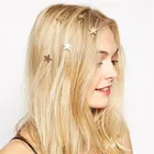 Винтажные золотые серебряные заколки для волос из сплава заколки для волос в виде веточки модные заколки для волос женские элегантные металлические аксессуары для волос для женщин