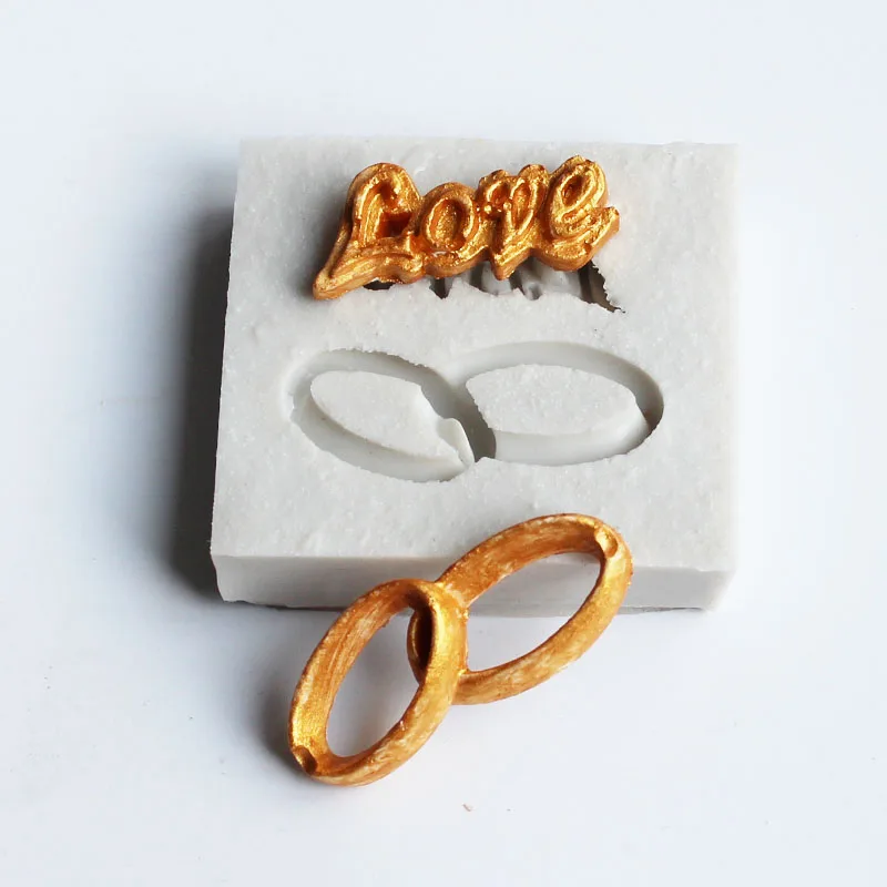 Форма для торта с кольцами и буквами Sugarcraft силиконовая форма украшения конфет