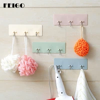 feigo 3 hook multi purpose strong hook no trace kitchen paste wall kitchenware sundries storage hook bathroom accessories f360