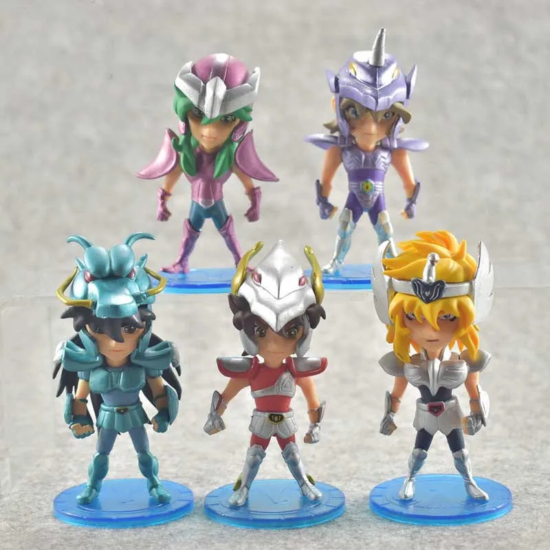 10 см 5 шт./лот Saint Seiya ПВХ фигурка игрушка Миф Ткань Shiryu Shun Hyoga Jabu аниме модель