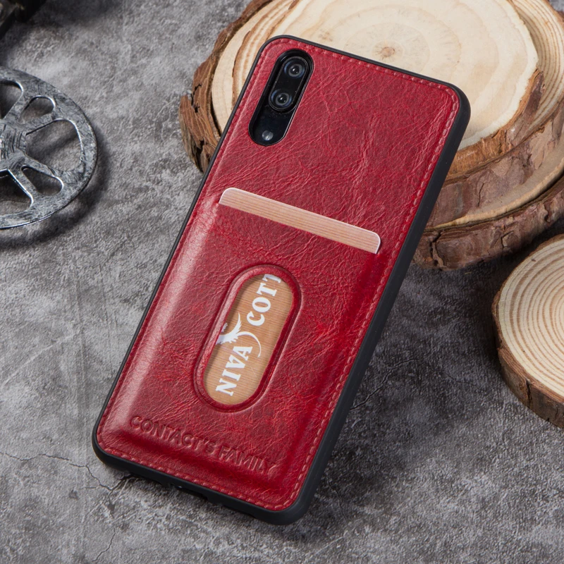 Чехол для huawei P20, натуральная кожа, задняя крышка, силиконовый защитный чехол для huawei P20 с карманом, гравировка